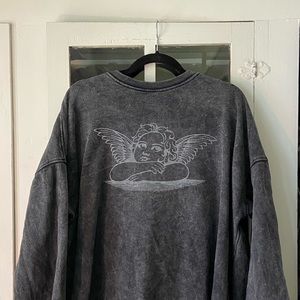 Motel acid wash cherub sweater